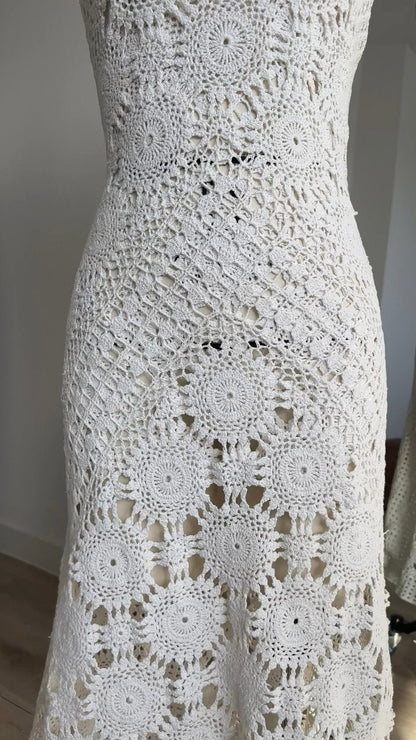 Vintage Crochet Tablecloth Dress